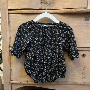 Rylee + Cru Dark Floral Romper 3-6 months